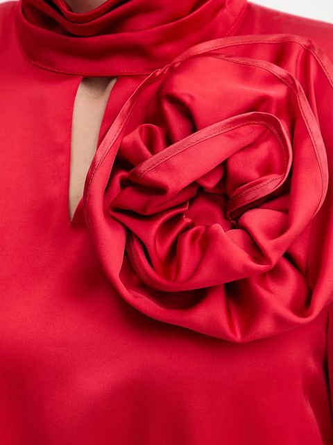 Fracomina sukienka kolor czerwony mini rozkloszowana FR25WD1018W41101