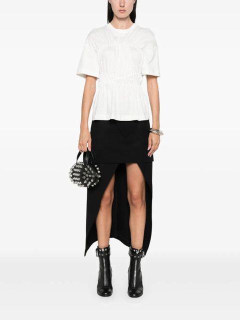 Alexander McQueen gathered detail T-shirt - White - zdjęcie produktu nr 2