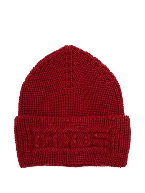 GCDS cable-knit beanie - Red - zdjęcie produktu nr 1