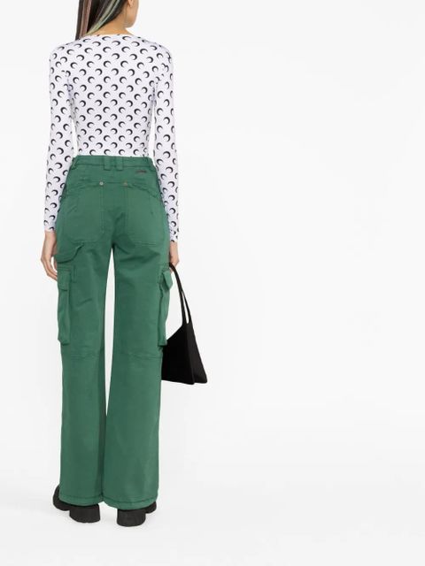 Marine Serre Crescent Moon-print top - White - zdjęcie produktu nr 2