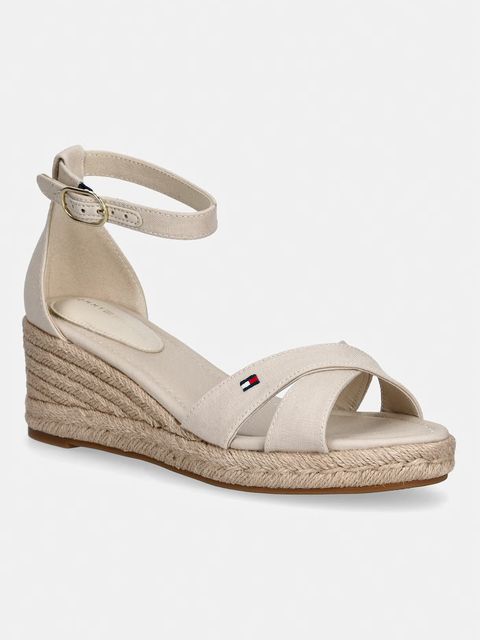 Tommy Hilfiger sandały na koturnie MID WEDGE ESPAD X CROSS - zdjęcie produktu nr 1