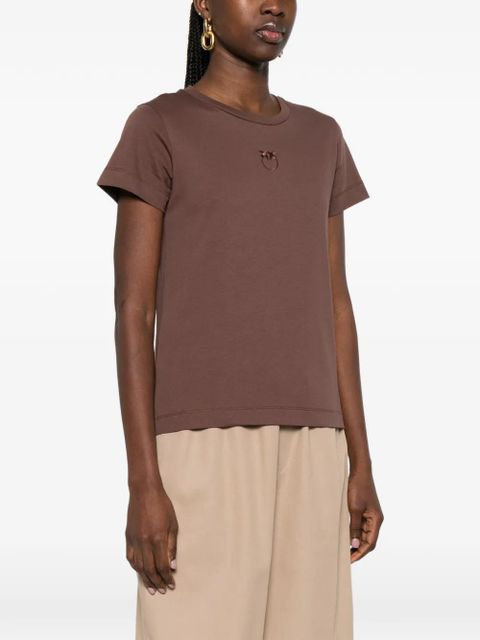 PINKO logo-embroidered T-shirt - Brown