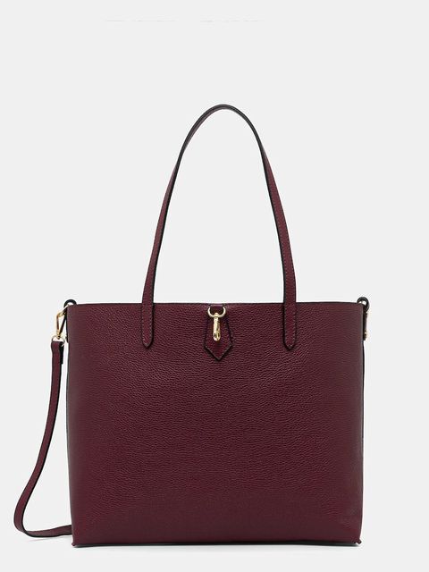 Answear.LAB torebka skórzana kolor bordowy - zdjęcie produktu nr 1