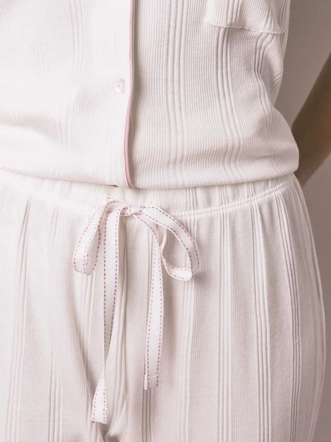 women'secret komplet piżamowy z bawełną damska kolor beżowy 3132250