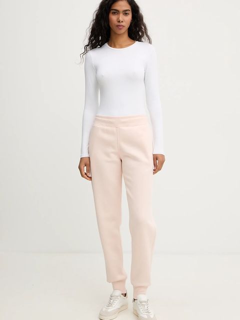 G-Star spodnie dresowe Premium core 2.0 damskie kolor różowy gładkie D21320-C235-H390