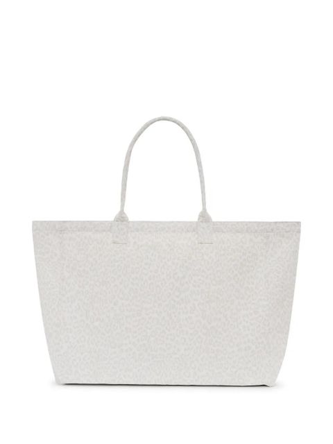 ANINE BING leopard-print canvas tote bag - Neutrals