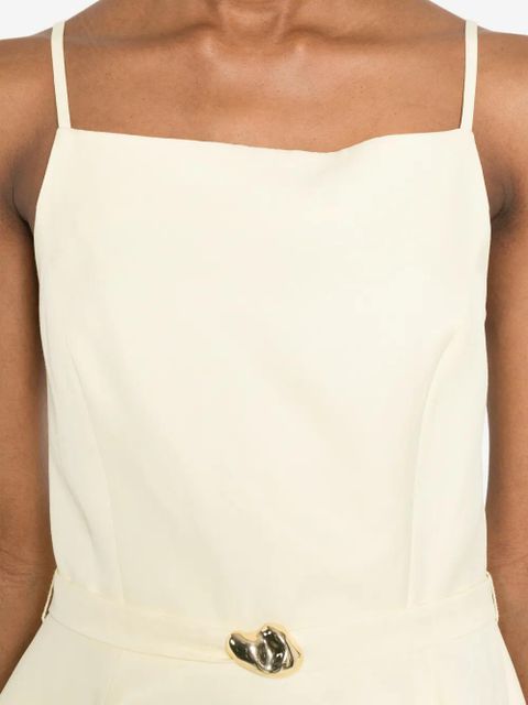 Maje belted flared dress - Yellow