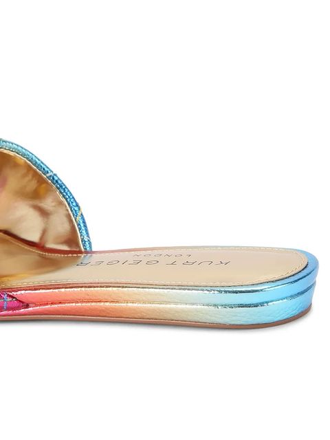 Kurt Geiger London klapki na płaskim obcasie damskie skórzane Kensington Flat Sandal - zdjęcie produktu nr 1