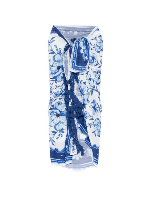 FARM Rio floral-print sarong - Blue - zdjęcie produktu nr 1