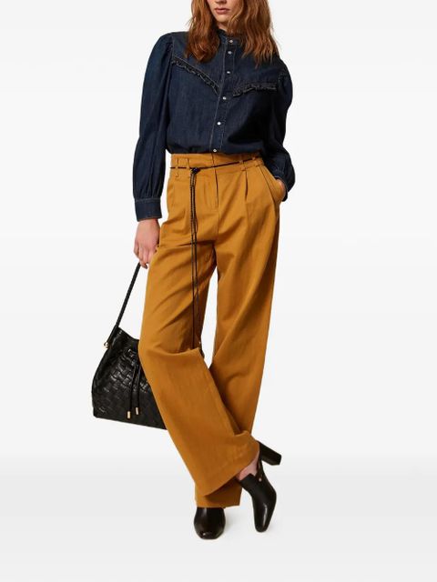 TWINSET pleated high-waisted trousers - Brown - zdjęcie produktu nr 2
