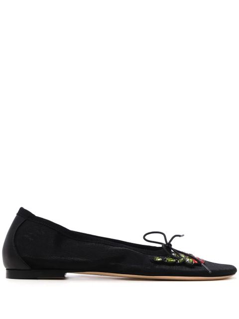 Simone Rocha crystal-embellished ballet flats - Black - zdjęcie produktu nr 1