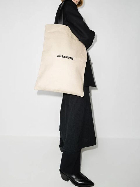Jil Sander logo-print tote bag - Neutrals - zdjęcie produktu nr 2