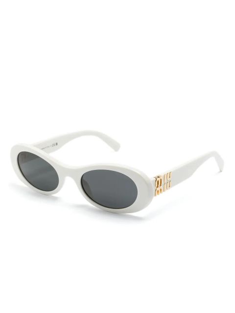 Miu Miu Eyewear Miu Glimpse oval-frame sunglasses - White - zdjęcie produktu nr 2