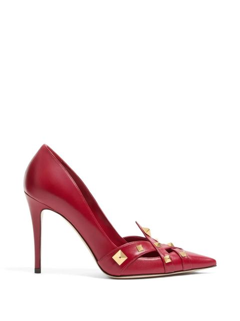 Valentino Garavani Studdy kidskin pumps 100mm - Red - zdjęcie produktu nr 1