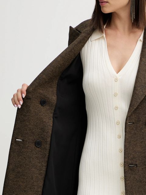 Silvian Heach płaszcz ALBACETE kolor zielony GPA25010CP