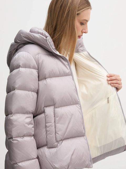 Hetrego kurtka puchowa ARINA kolor fioletowy zimowa oversize 8P600