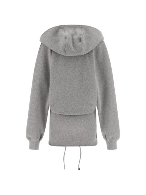 The Attico hooded V-neck mini dress - Grey - zdjęcie produktu nr 2