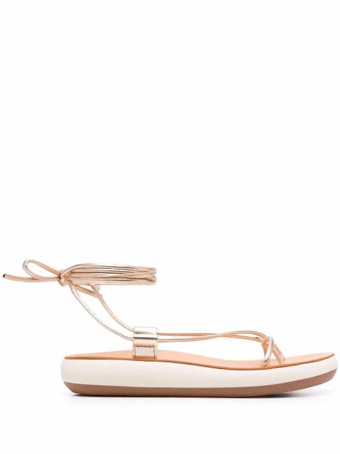 Ancient Greek Sandals Diakopes ankle-tie sandals - Neutrals - zdjęcie produktu nr 1