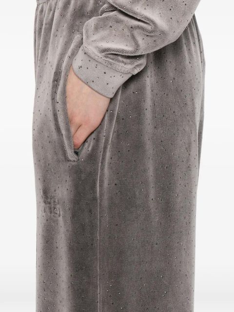 Alexander Wang crystal-embellished track pants - Grey