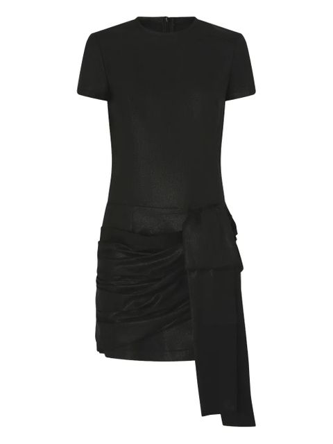 PINKO short-sleeve draped mini dress - Black - zdjęcie produktu nr 1