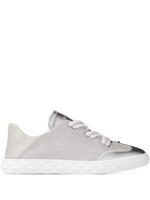 Jimmy Choo embroidered-logo sneakers - Silver - zdjęcie produktu nr 1