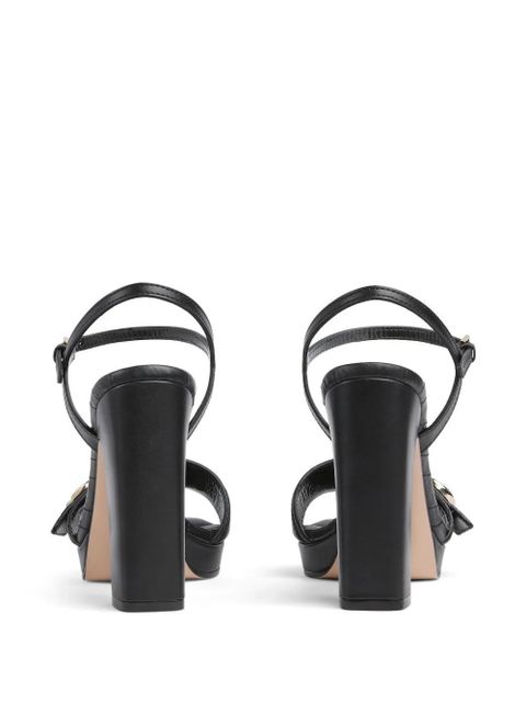 Gucci Double G matelassé sandals - Black