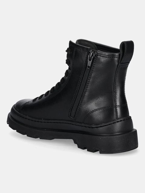 Camper workery skórzane Brutus+ kolor czarny na płaskim obcasie K400816-001