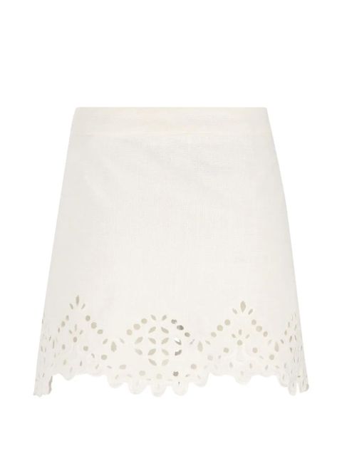 ISABEL MARANT eyelet-detail mini skirt - White - zdjęcie produktu nr 2