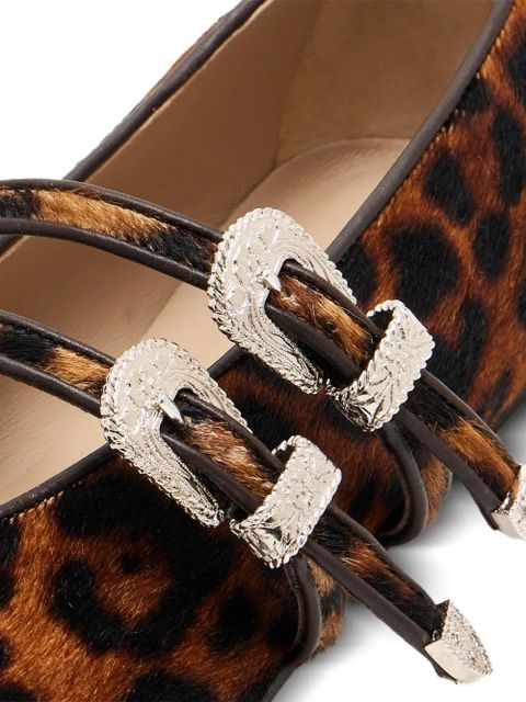 Le Monde Beryl Claudia buckle-strap ballet flats - Brown