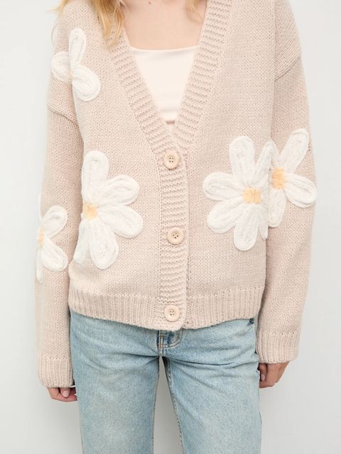 Answear.LAB kardigan z dodatkiem wełny damski kolor beżowy