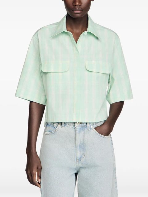 SANDRO checked shirt - Green - zdjęcie produktu nr 1