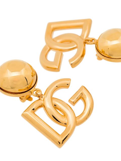 Dolce & Gabbana DG Logo clip-on earrings - Gold