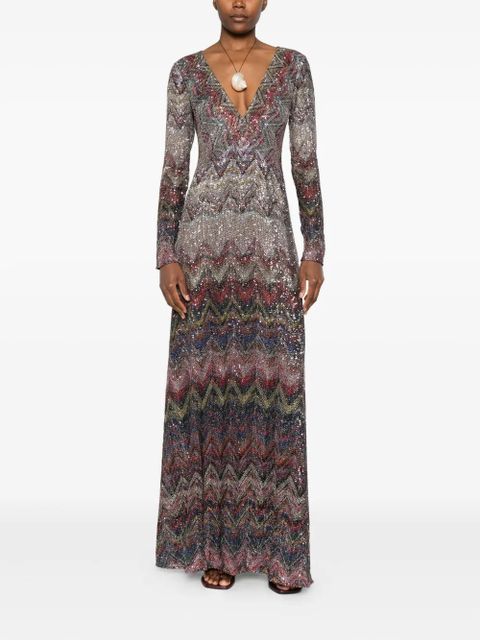 Missoni zigzag-woven midi dress - Neutrals - zdjęcie produktu nr 2