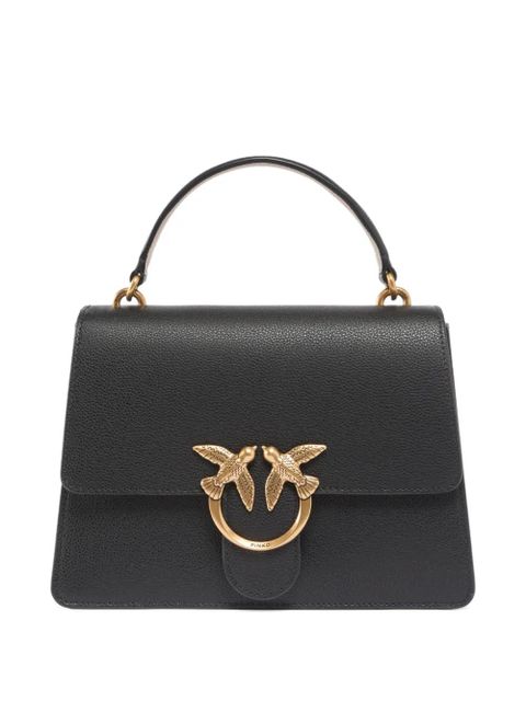 PINKO medium Love Birds calfskin tote bag - Black - zdjęcie produktu nr 1