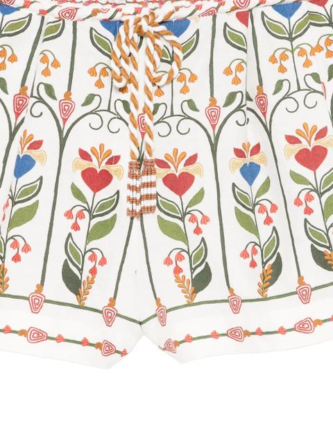 FARM Rio fraga printed shorts - White