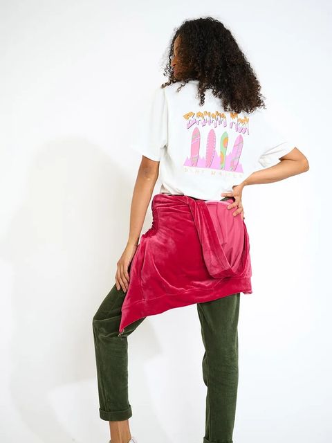 Banana Moon t-shirt bawełniany Urbana damski kolor beżowy CRISP.URBANA