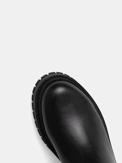 Liu Jo kozaki RUMI 39 damskie kolor czarny na płaskim obcasie SF5059PX24122222