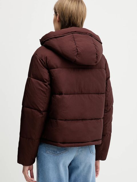 Tommy Jeans kurtka kolor brązowy zimowa DW0DW21625