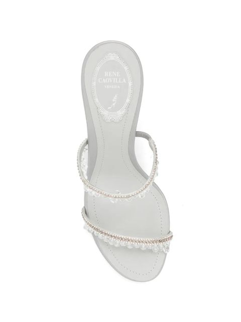 René Caovilla 80mm crystal-embellished sandals - Grey