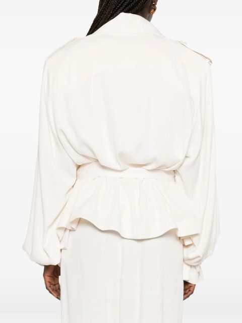 The Frankie Shop Elva belted trench coat - Neutrals