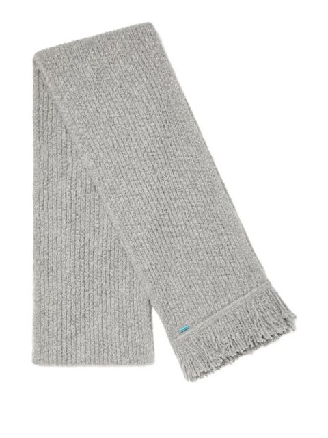 Alanui fringed ribbed scarf - Grey - zdjęcie produktu nr 1