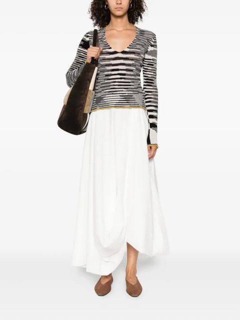 Missoni striped-pattern V-neck sweater - Black - zdjęcie produktu nr 2