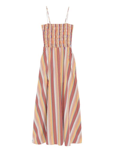 Faithfull the Brand Anniken Maxi striped smocked dress - Orange - zdjęcie produktu nr 1