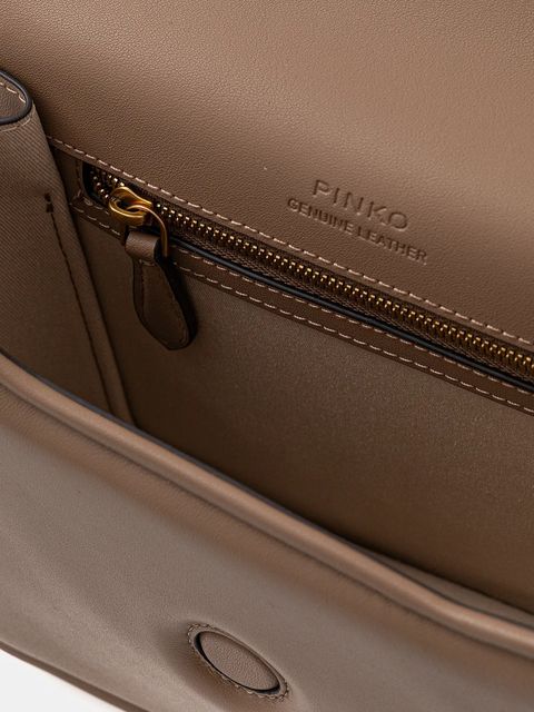Pinko torebka skórzana kolor brązowy 104297 A26L