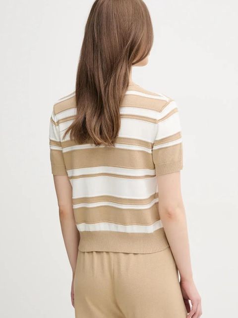 United Colors of Benetton sweter bawełniany damski kolor beżowy lekki 1294E10D0