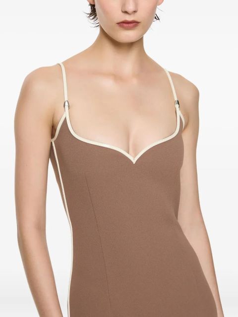 Paris Georgia Heart midi dress - Brown