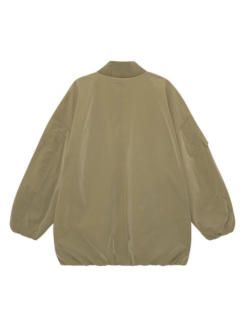 GANNI oversized multiple-pocket bomber jacket - Green