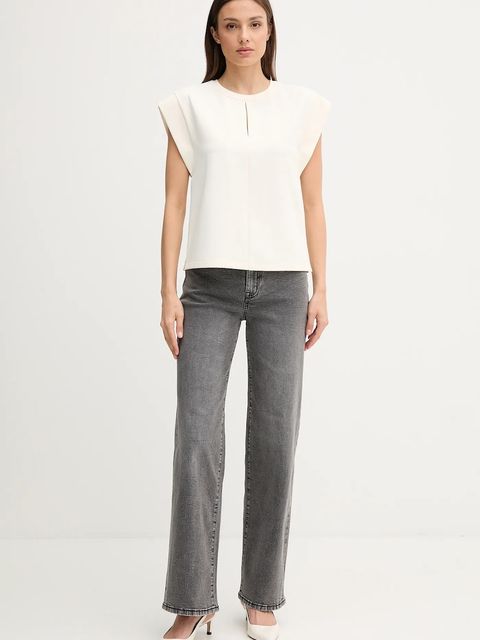 Joop! bluzka damska kolor beżowy gładka 30048081 - zdjęcie produktu nr 2