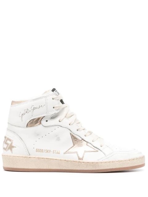 Golden Goose star-patch lace-up sneakers - White - zdjęcie produktu nr 1