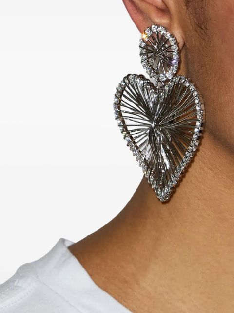 ISABEL MARANT heart-shaped crystal earrings - Silver - zdjęcie produktu nr 2